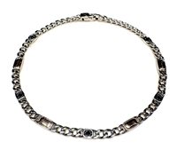 Armband Zancan Herr in Silber Diamante Black ESB467R